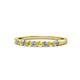 1 - Clara 2.40 mm Yellow Sapphire and Lab Grown Diamond 10 Stone Wedding Band 