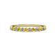3 - Clara 2.40 mm Yellow Sapphire and Lab Grown Diamond 10 Stone Wedding Band 