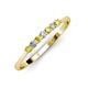 2 - Reina 2.30 mm Yellow Sapphire and Lab Grown Diamond 7 Stone Wedding Band 