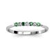 3 - Reina 2.30 mm Emerald and Lab Grown Diamond 7 Stone Wedding Band 