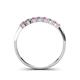 4 - Reina 2.60 mm Pink Sapphire and Lab Grown Diamond 7 Stone Wedding Band 