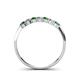 4 - Reina 2.60 mm Emerald and Lab Grown Diamond 7 Stone Wedding Band 