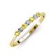 2 - Reina 2.60 mm Yellow Sapphire and Lab Grown Diamond 7 Stone Wedding Band 