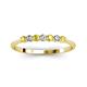 3 - Reina 2.60 mm Yellow Sapphire and Lab Grown Diamond 7 Stone Wedding Band 