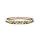 1 - Reina 2.60 mm Yellow Sapphire and Lab Grown Diamond 7 Stone Wedding Band 