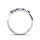 4 - Reina 2.60 mm Blue Sapphire and Lab Grown Diamond 7 Stone Wedding Band 