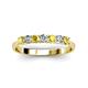 3 - Reina 3.00 mm Yellow Sapphire and Lab Grown Diamond 7 Stone Wedding Band 
