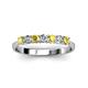 3 - Reina 3.00 mm Yellow Sapphire and Lab Grown Diamond 7 Stone Wedding Band 