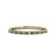1 - Iskra 1.50 mm Round Green Garnet and Lab Grown Diamond 18 Stone Wedding Band 