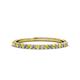 1 - Iskra 1.50 mm Round Yellow Sapphire and Lab Grown Diamond 18 Stone Wedding Band 