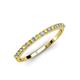 2 - Iskra 1.50 mm Round Yellow Sapphire and Lab Grown Diamond 18 Stone Wedding Band 