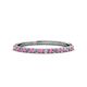 1 - Iskra 1.50 mm Pink Sapphire and Lab Grown Diamond Wedding Band 