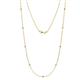 1 - Adia (9 Stn/2mm) Citrine and Lab Grown Diamond on Cable Necklace 