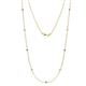 1 - Adia (9 Stn/2mm) Iolite and Lab Grown Diamond on Cable Necklace 