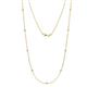 1 - Adia (9 Stn/2mm) Yellow Sapphire and Lab Grown Diamond on Cable Necklace 