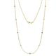 1 - Adia (9 Stn/2mm) Smoky Quartz and Lab Grown Diamond on Cable Necklace 