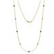 1 - Adia (9 Stn/2.3mm) Black Diamond and White Lab Grown Diamond on Cable Necklace 