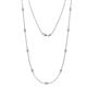 1 - Adia (9 Stn/2.3mm) Yellow Sapphire and Lab Grown Diamond on Cable Necklace 