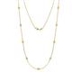 1 - Adia (9 Stn/2.3mm) Yellow Sapphire and Lab Grown Diamond on Cable Necklace 