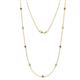 1 - Adia (9 Stn/2.3mm) Smoky Quartz and Lab Grown Diamond on Cable Necklace 