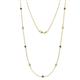 1 - Adia (9 Stn/2.3mm) Blue Diamond and White Lab Grown Diamond on Cable Necklace 