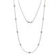 1 - Adia (9 Stn/2.3mm) Yellow Diamond and White Lab Grown Diamond on Cable Necklace 