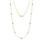 1 - Adia (9 Stn/3.4mm) Blue Topaz and Lab Grown Diamond on Cable Necklace 