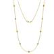 1 - Adia (9 Stn/3.4mm) Citrine and Lab Grown Diamond on Cable Necklace 