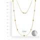 2 - Adia (9 Stn/3.4mm) Citrine and Lab Grown Diamond on Cable Necklace 