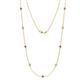 1 - Adia (9 Stn/3.4mm) Iolite and Lab Grown Diamond on Cable Necklace 