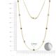 2 - Adia (9 Stn/3.4mm) Iolite and Lab Grown Diamond on Cable Necklace 