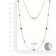 2 - Adia (9 Stn/3.4mm) Black Diamond and White Lab Grown Diamond on Cable Necklace 