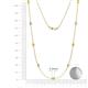 2 - Adia (9 Stn/3.4mm) Yellow Sapphire and Lab Grown Diamond on Cable Necklace 