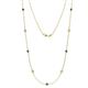 1 - Adia (9 Stn/3.4mm) Blue Diamond and White Lab Grown Diamond on Cable Necklace 