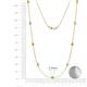 2 - Adia (9 Stn/3.4mm) Yellow Diamond and White Lab Grown Diamond on Cable Necklace 