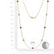 2 - Adia (9 Stn/4mm) Ruby and Lab Grown Diamond on Cable Necklace 