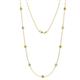 1 - Adia (9 Stn/4mm) Citrine and Lab Grown Diamond on Cable Necklace 
