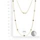 2 - Adia (9 Stn/4mm) Iolite and Lab Grown Diamond on Cable Necklace 