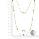 2 - Adia (9 Stn/4mm) Black Diamond and White Lab Grown Diamond on Cable Necklace 