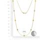 2 - Adia (9 Stn/4mm) Yellow Sapphire and Lab Grown Diamond on Cable Necklace 