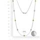 2 - Adia (9 Stn/4mm) Yellow Diamond and White Lab Grown Diamond on Cable Necklace 
