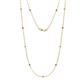 1 - Asta (11 Stn/2mm) Petite Ruby and Lab Grown Diamond on Cable Necklace 