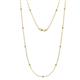 1 - Asta (11 Stn/2mm) Petite Citrine and Lab Grown Diamond on Cable Necklace 