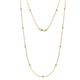 1 - Asta (11 Stn/2mm) Petite Peridot and Lab Grown Diamond on Cable Necklace 