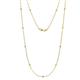 1 - Asta (11 Stn/2mm) Petite Yellow Sapphire and Lab Grown Diamond on Cable Necklace 
