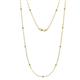 1 - Asta (11 Stn/2mm) Petite Yellow Diamond and Lab Grown Diamond on Cable Necklace 