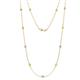 1 - Asta (11 Stn/2.7mm) Yellow Sapphire and Lab Grown Diamond on Cable Necklace 