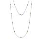 1 - Asta (11 Stn/2.7mm) Yellow Diamond and White Lab Grown Diamond on Cable Necklace 