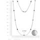 2 - Asta (11 Stn/2.7mm) Black Diamond and White Lab Grown Diamond on Cable Necklace 