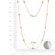 2 - Asta (11 Stn/2.7mm) Yellow Diamond and White Lab Grown Diamond on Cable Necklace 